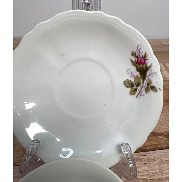 Vintage Rose Pattern Tea Cup & Saucer Set Made In Japan Fine Porcelain Collectib - Picture 2 of 4